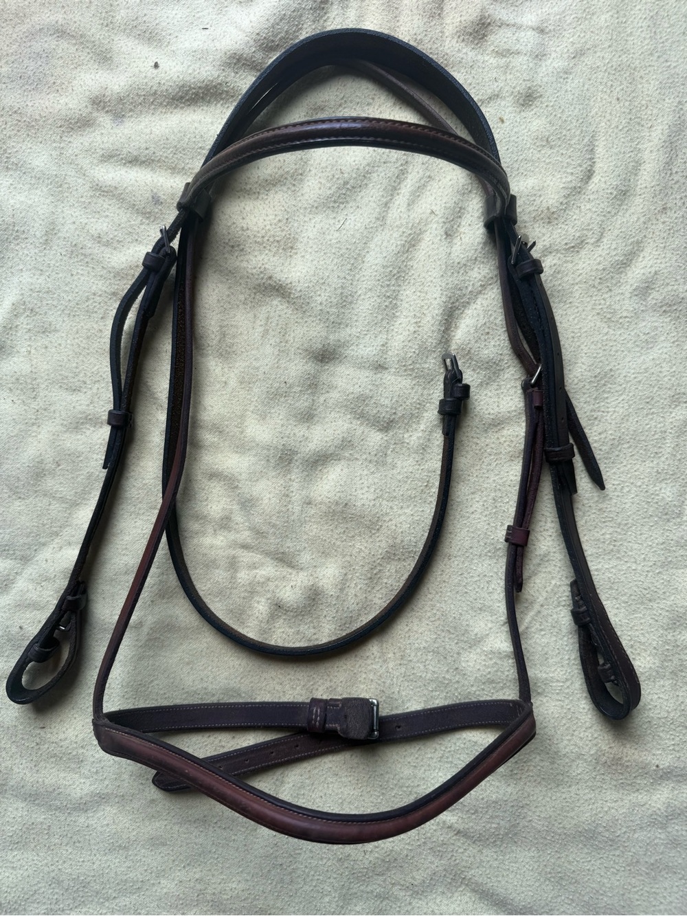 Horse sized oakbark bridle